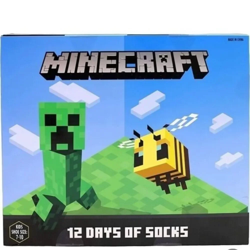 New Minecraft Boy's 12‎ Days of Socks Advent Box